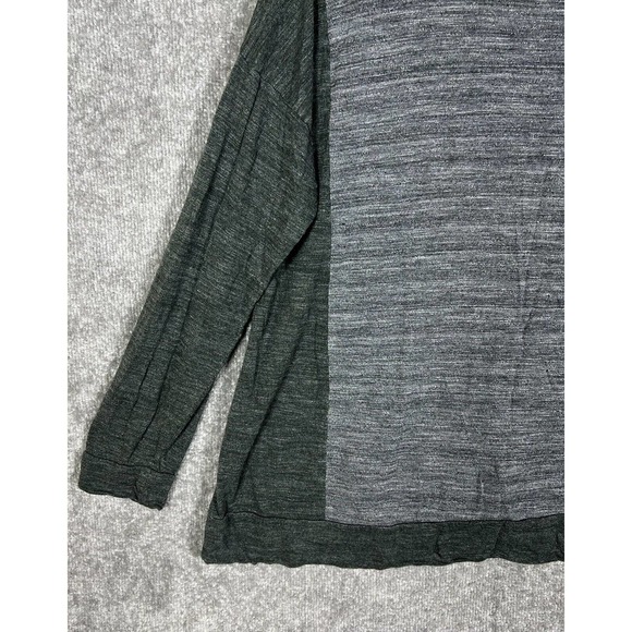 Madewell All Around Tee Shirt Top Colorblock Womens Medium Gray Green V-Neck - Picture 13 of 15
